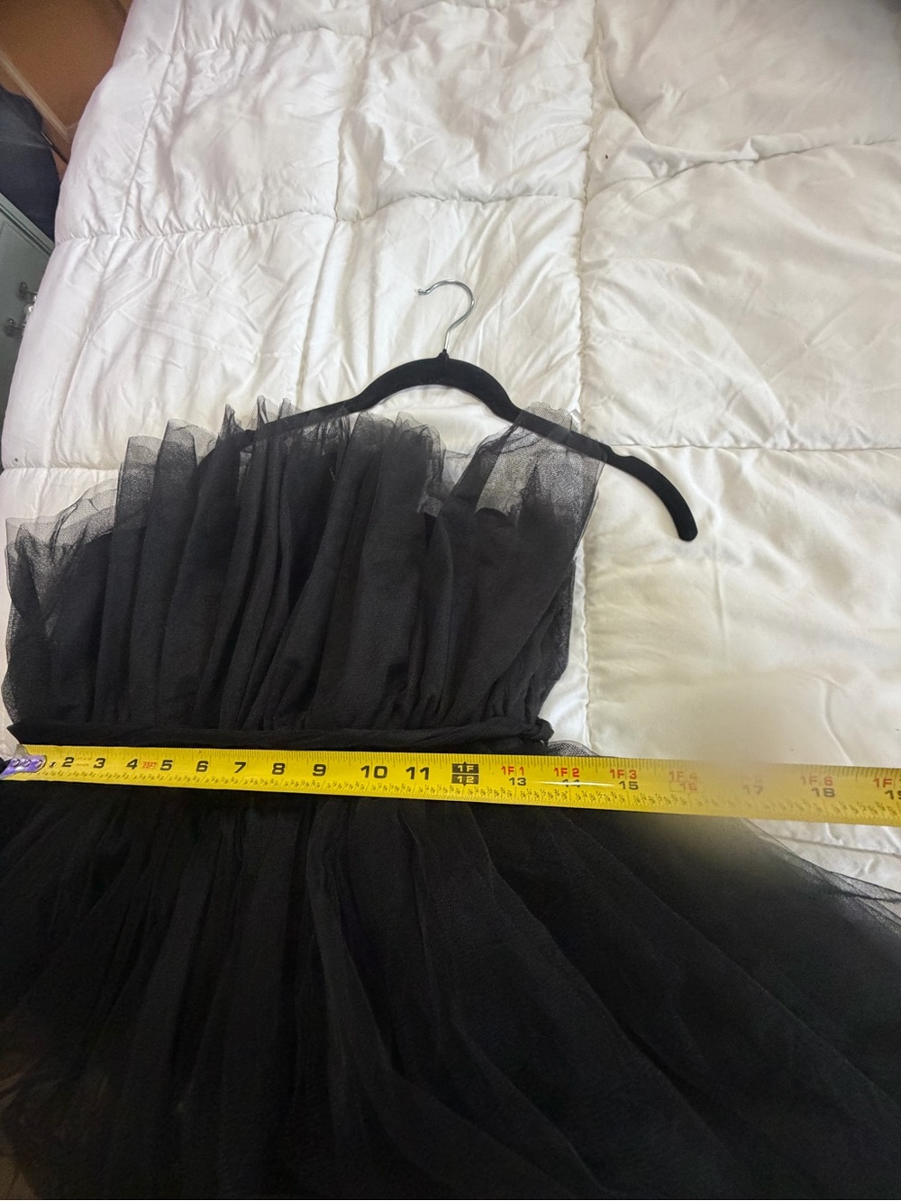 Fashion Nova Black Tiered Tulle Strapless Gown - Picture 4 of 8